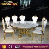Modern Luxury Stainless Steel Round Wedding Tables for Glass Used Round Wedding Tables thumbnail-5