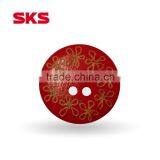 High Quality Classical Beautiful Flower Wooden Sewing 4-holes Buttons