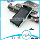 waterproof li-polymer batterty 8000mah solar power bank with phone holder