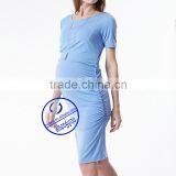Custom Spandex Bamboo Fiber Plain Maternity Dresses thumbnail-3