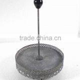 KS4287F-Antique Grey Metal Holder W/Stick thumbnail-1