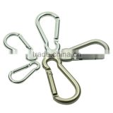 High quality wholesale Round shaped lead free different size 40mm,50mm,60mm,70mm aluminum carabiner hook with keyring