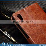 New Products Crazy Horse Skin Leather Wallet Case for Sony Xperia Z5 thumbnail-2