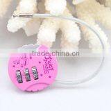 Hot Sale Round Colorful Combination Safety Cable Lock Factory Direct Sale CH-21B thumbnail-2