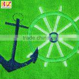 High Quality 100% Cotton Beach Towel Green Velour Jacquard Towel Cheap Wholesale thumbnail-2