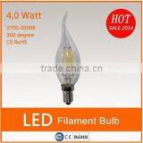 Full Glass 400lm E14 4W Led Candle Flame thumbnail-1