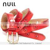 Punching Style Genuine Leather Girls Belts