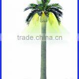 Tall Outdoor Artificial Canary Date Palm Tree With Solar Lamp for Night Tower