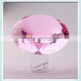 Love Gift Diamond shaped Elegant Unique Pink Crystal Paperweight For Wedding Souvenirs(JD-CK414)