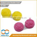 Contact Lens Mate Double Case, Contact Lens Mate Double Box, Love Rose Contact Lens Double Case thumbnail-1