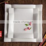Wholesales porcelain white square plate for home and restaurant