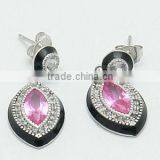 925 Silver Pink Cubic Zirconia Jewelry Sets thumbnail-3