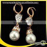 Crystal New Arrival Hanging Double Sided Pearl Earring, Fake Pearl Earrings thumbnail-3
