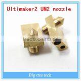 Hot Sale Ultimaker 2 UM2 One Integrated Nozzle Copper Nozzle For 3MM Size 0.4mm Print Head