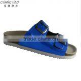 2016 New Style Women Cork Slipper Bule Luster With Hasps Fashion Cork Slipper