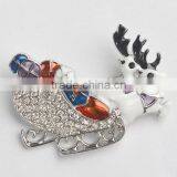 Crystal Christmas Jewelry Christmas ELK Brooch Pins thumbnail-3