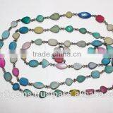 Druzy Multi Shapes Bezel Chain Setting