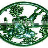 Green Frog Leave Cast Iron Cooking Trivet