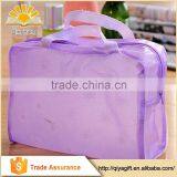 Wholesale Fashion Design Transparent Custom Made Handle Cosmetic Zipper Lock Clear Frosted Pvc Bag