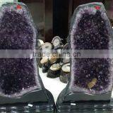 Natural Twins Amethyst Quartz Crystal Geode for Decoration