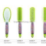 Raffini New Patterned Top Selling Plastic With Swirl Design Handle Paddle Hair Brush thumbnail-3