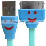 high quality new products Blue light led micro usb cable for huawei p8 for smart phone