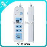 2015 New Safety Surge Protector Retractable Smart Usb Power Strip