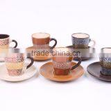 HOT SALE STONEWARE TEA CUP &SAUCER SET