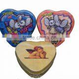 Heart Shape Print Candy Tin Can