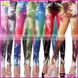 Women Girls Colorful Digital Print Leggings Stretchy Sexy Leggings Skinny Pencil Pants
