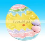 Colorful Chick porcelain Easter Egg Holder Plate Platter