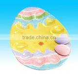 Colorful Chick Porcelain Easter Egg Holder Plate Platter thumbnail-1