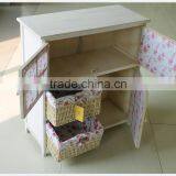 Antique High Quality Handmade Decorative White Wooden Cabinet With Drawer thumbnail-4