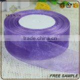 New Trend Gift Decorative Packing Silk Snow Organza Fabric Ribbon thumbnail-2