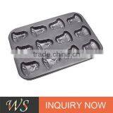 12 Cups Carbon Steel Bell-Shaped Cup Cake Bakeware thumbnail-1