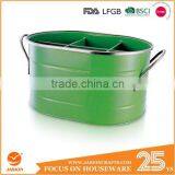 Metal Beer Holder Wine Basket Drink Tub Oval Bucket thumbnail-2