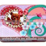 New Sale Small Storage Jars Rectangular Iron Tin Gift Jewelry Holder Storage Box thumbnail-2