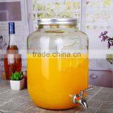 8L Yorkshire Embossed Beverage Juice Glass Bottle With Tap thumbnail-2