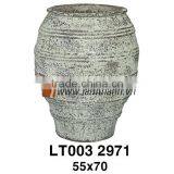 East Asia Decorative Pattern Outdoor Ancient Green Flower Vase thumbnail-1