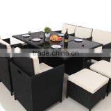 Outdoor Garden Rattan Dining Table Set thumbnail-2