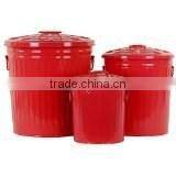 Attractive Red Antirust Multi-purpose Pet Food Container Zinc Metal Storage Container/Cat/Dog Food Holder Cabinet thumbnail-1