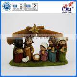 Christmas Nativity Scene Set (Resin) With Holy Family -Mary,Joseph,Baby Jesus in Manger,Wisemen and Stable Creche thumbnail-1