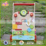 Wholesale High Quality Wooden Baby Push Walker Outdoor Interesting Toy Wooden Baby Push Walker W16E061 thumbnail-3