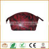 Leather Cosmetic Pouch Berry thumbnail-1