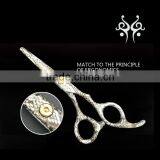 QJ-HC48 Punk Style Hair Dresser Cutting Scissor With Special Pattern thumbnail-4
