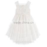 White Flower Girl Dresses Girls Satin Lace Boutique Party Dresses HSD6989 thumbnail-2