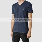 2016 High Quality Colored Cotton Blank V-neck T-shirt for Man thumbnail-2