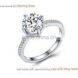 Hotsale Inspiratioanl Jewelry Classical Wedding Bands S925 Silver CZ Rings thumbnail-2