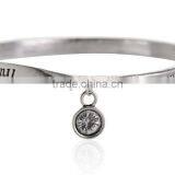 Hot Inspired Saying Logo Engraved Bangle New Style Women Twist Bangle for European & USA Market thumbnail-5