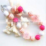 Wholesale Girl's Necklace Handmade Plastic Bead Cheap Plastic Bead Necklace for Children thumbnail-2